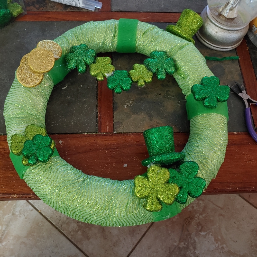 St Patrick's day wreath
